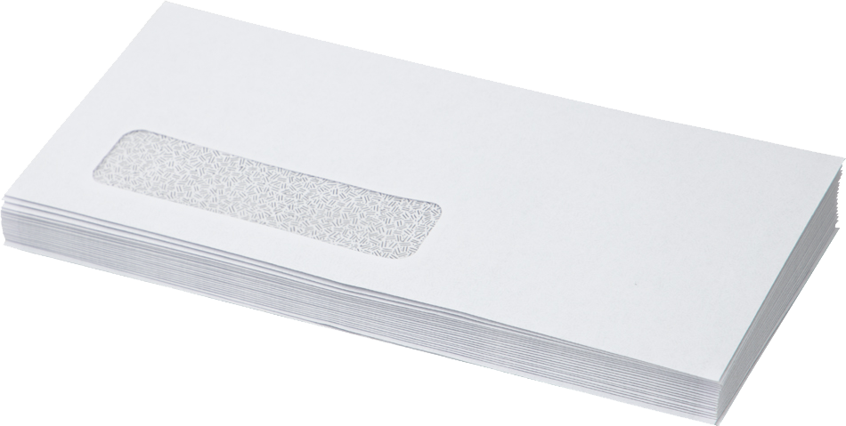 White with Security Tint 24lb #10 Window Envelopes (4 1/8 x 9 1/2) with Simple Seal