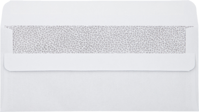 White with Security Tint 24lb #10 Window Envelopes (4 1/8 x 9 1/2) with Simple Seal