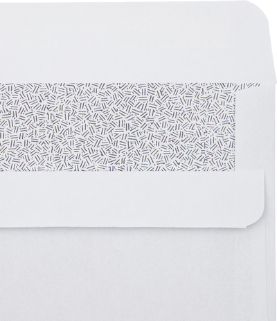 White with Security Tint 24lb #10 Window Envelopes (4 1/8 x 9 1/2) with Simple Seal