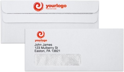 White with Security Tint 24lb #10 Window Envelopes (4 1/8 x 9 1/2) with Simple Seal