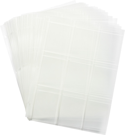 Clear Pocket Binder Collection Pages - 20 Sheets