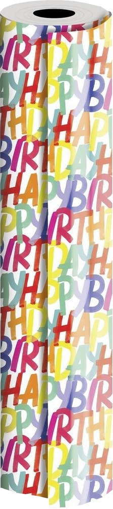 Rainbow Birthday Bulk Wrapping Paper (1666 Sq Ft)