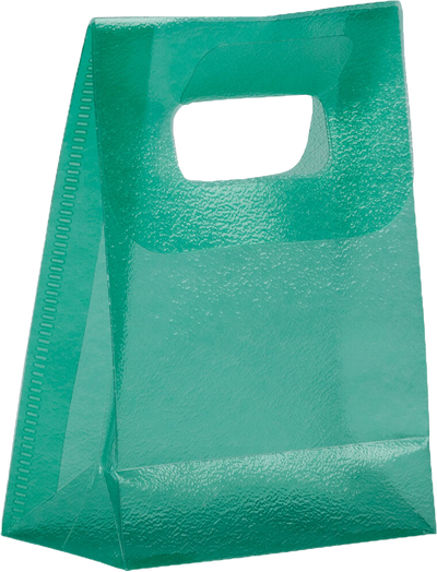 Green Frosted Small Plastic Lunch Bags (3 x 4 x 1 1/2)