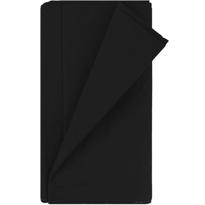 Black and Silver Party Tableware Kit (Small and Medium Plastic Plates, Lunch and Beverage Napkins, Plastic Cups, and Plastic Tablecovers) - 160 Pack