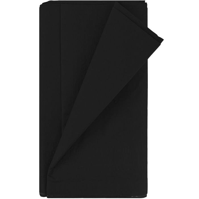 Black and Silver Party Tableware Kit (Small and Medium Plastic Plates, Lunch and Beverage Napkins, Plastic Cups, and Plastic Tablecovers) - 160 Pack