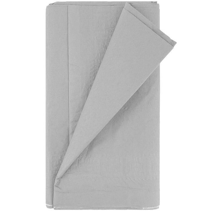 Black and Silver Party Tableware Kit (Small and Medium Plastic Plates, Lunch and Beverage Napkins, Plastic Cups, and Plastic Tablecovers) - 160 Pack