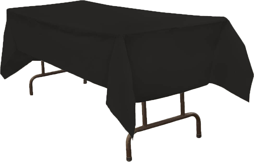 Black 54 x 108 Plastic Tablecover
