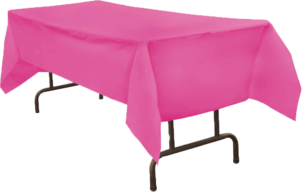 Fuchsia 54 x 108 Plastic Tablecover