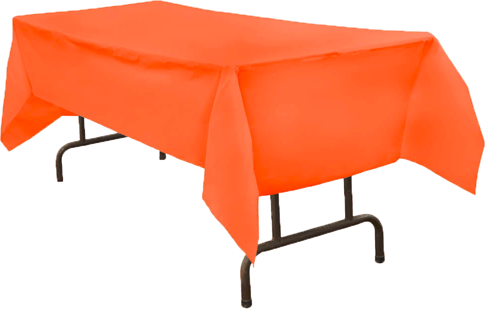 Orange 54 x 108 Plastic Tablecover
