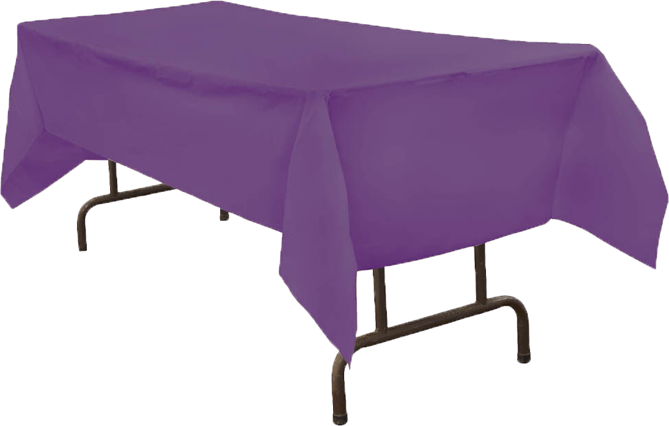 Purple 54 x 108 Plastic Tablecover
