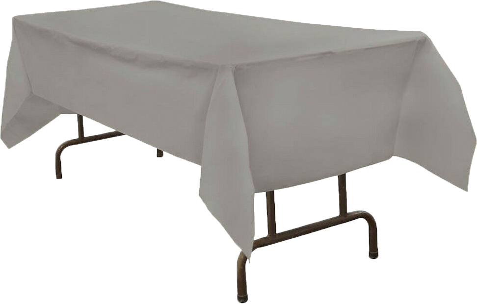 Silver 54 x 108 Plastic Tablecover
