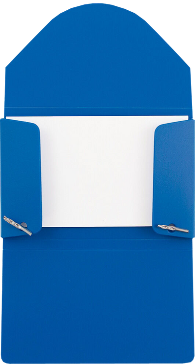 Blue Solid Plastic Business Card Case - 20 Card Capacity