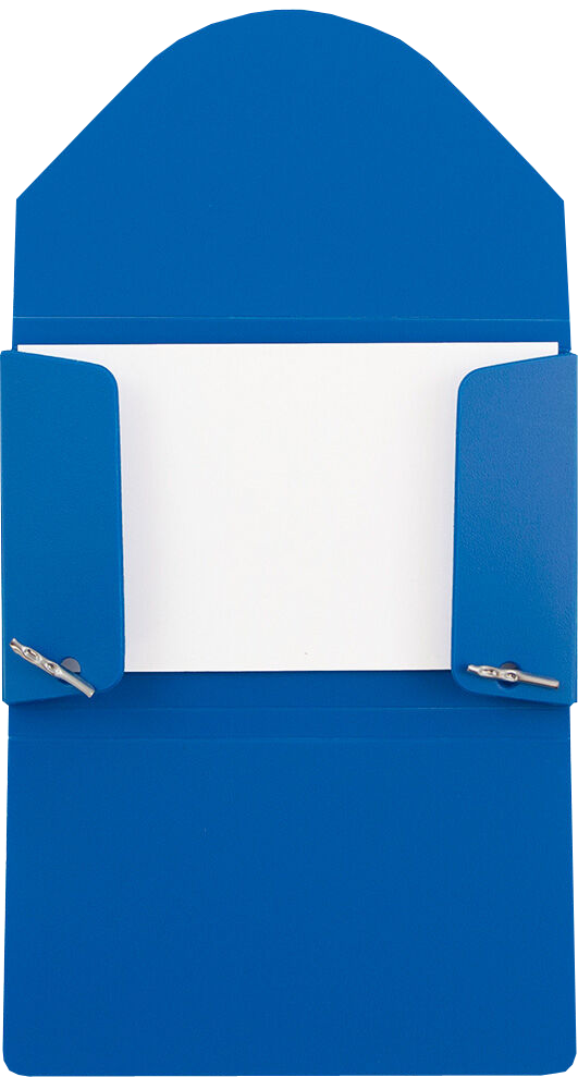 Blue Solid Plastic Business Card Case - 20 Card Capacity