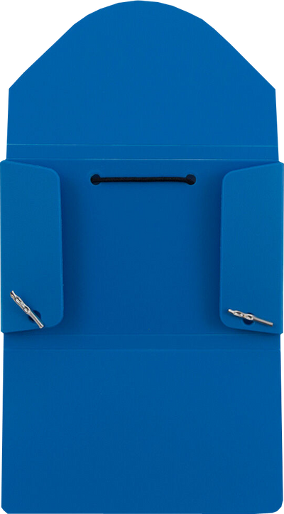 Blue Solid Plastic Business Card Case - 20 Card Capacity