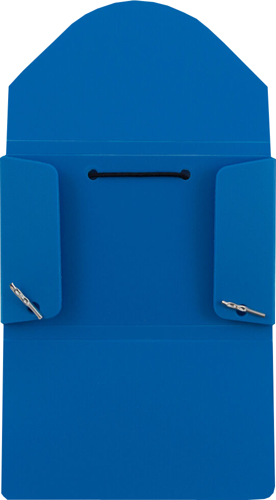 Blue Solid Plastic Business Card Case - 20 Card Capacity