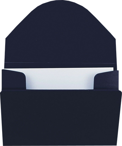 Navy Blue Solid Plastic Business Card Case - 20 Card Capacity