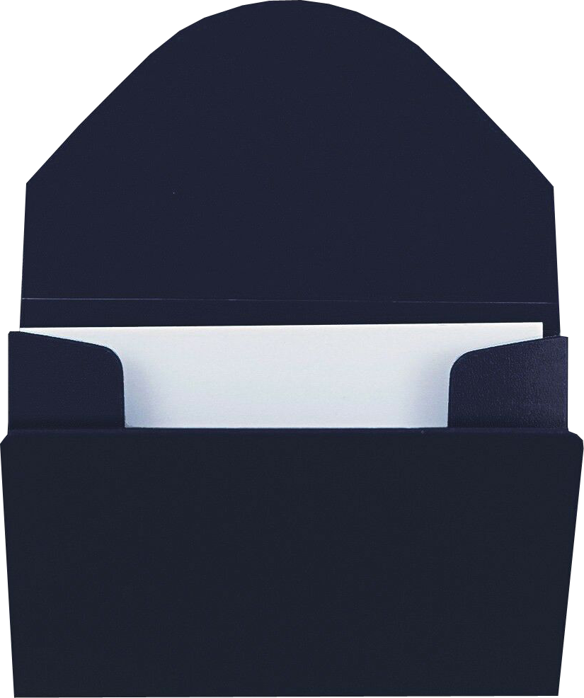 Navy Blue Solid Plastic Business Card Case - 20 Card Capacity