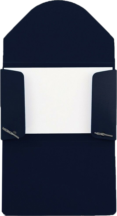 Navy Blue Solid Plastic Business Card Case - 20 Card Capacity