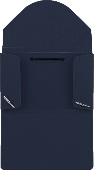 Navy Blue Solid Plastic Business Card Case - 20 Card Capacity