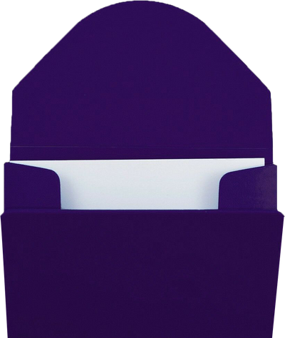 Purple Solid Plastic Business Card Case - 20 Card Capacity