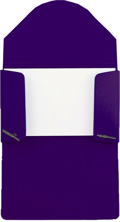 Purple Solid Plastic Business Card Case - 20 Card Capacity