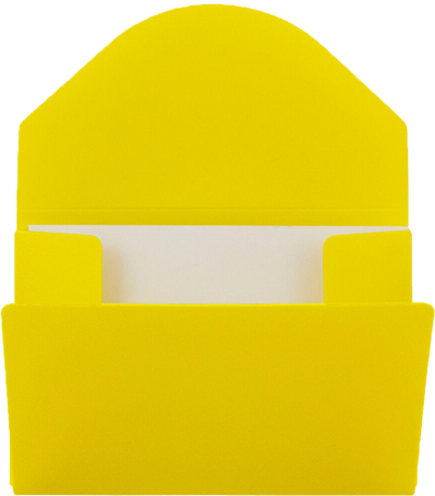 Yellow Solid Plastic Business Card Case - 20 Card Capacity