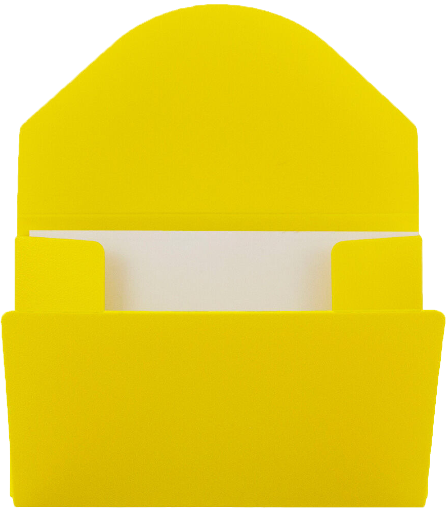Yellow Solid Plastic Business Card Case - 20 Card Capacity