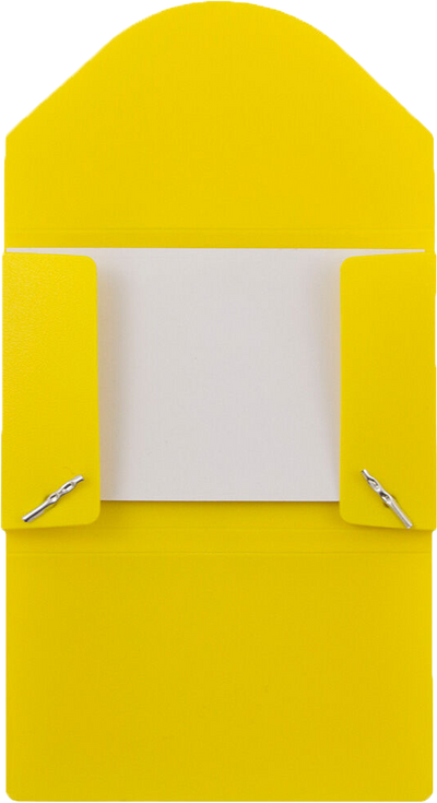 Yellow Solid Plastic Business Card Case - 20 Card Capacity