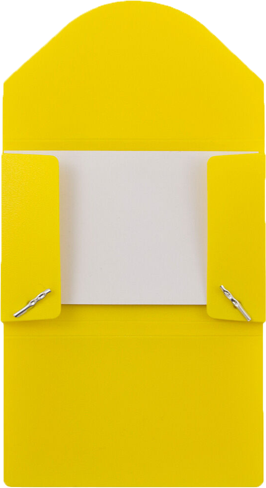 Yellow Solid Plastic Business Card Case - 20 Card Capacity