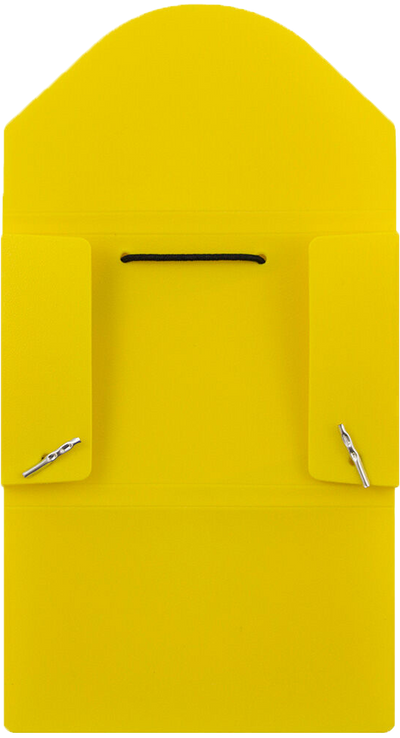 Yellow Solid Plastic Business Card Case - 20 Card Capacity