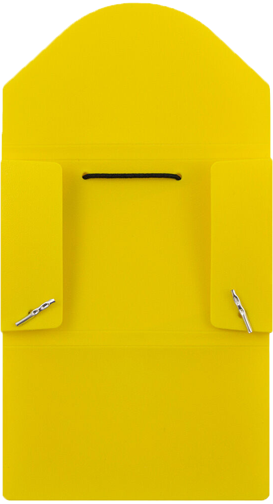 Yellow Solid Plastic Business Card Case - 20 Card Capacity