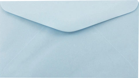 Pastel Blue 24lb #6 3/4 Regular Envelopes (3 5/8 x 6 1/2)
