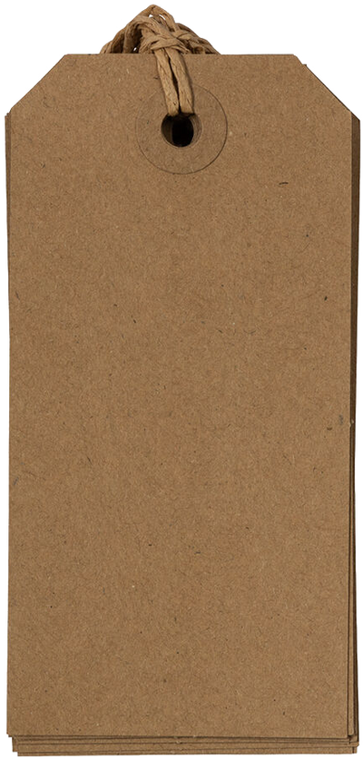 Brown Kraft Medium Gift Tags (4 1/4 x 2 3/8) - 10 Pack
