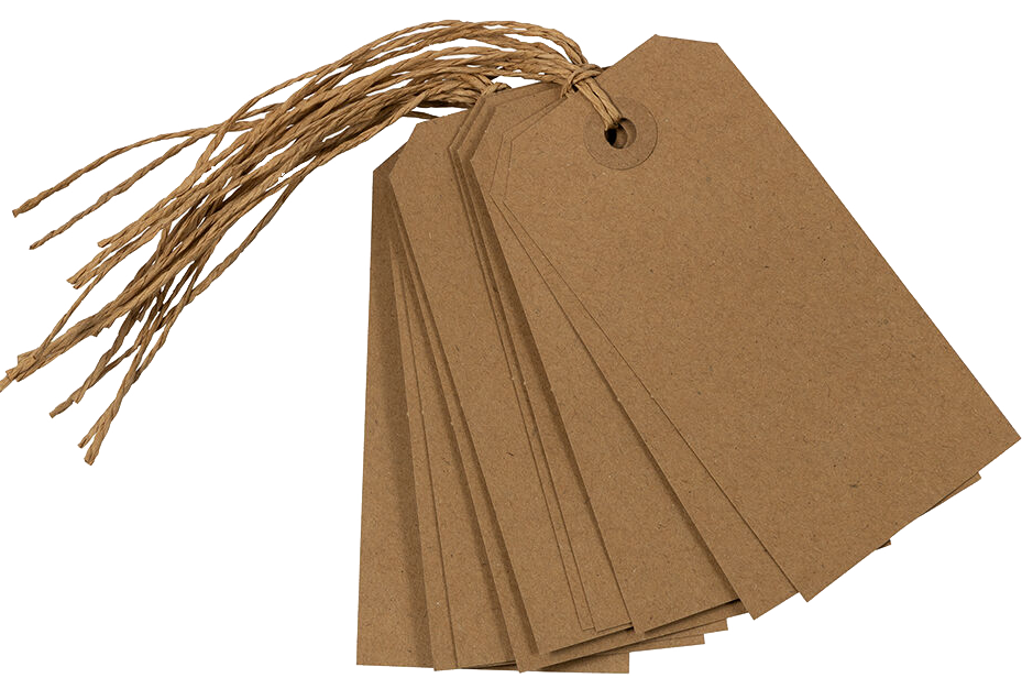 Brown Kraft Medium Gift Tags (4 1/4 x 2 3/8) - 10 Pack