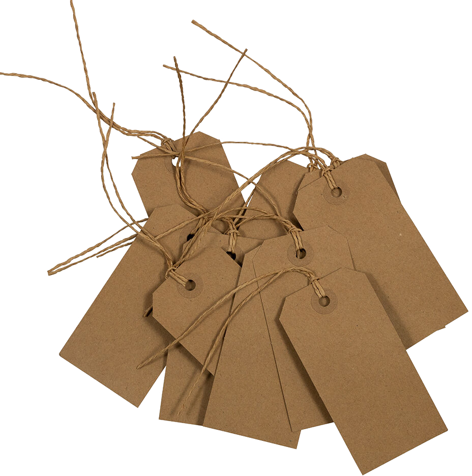 Brown Kraft Medium Gift Tags (4 1/4 x 2 3/8) - 10 Pack