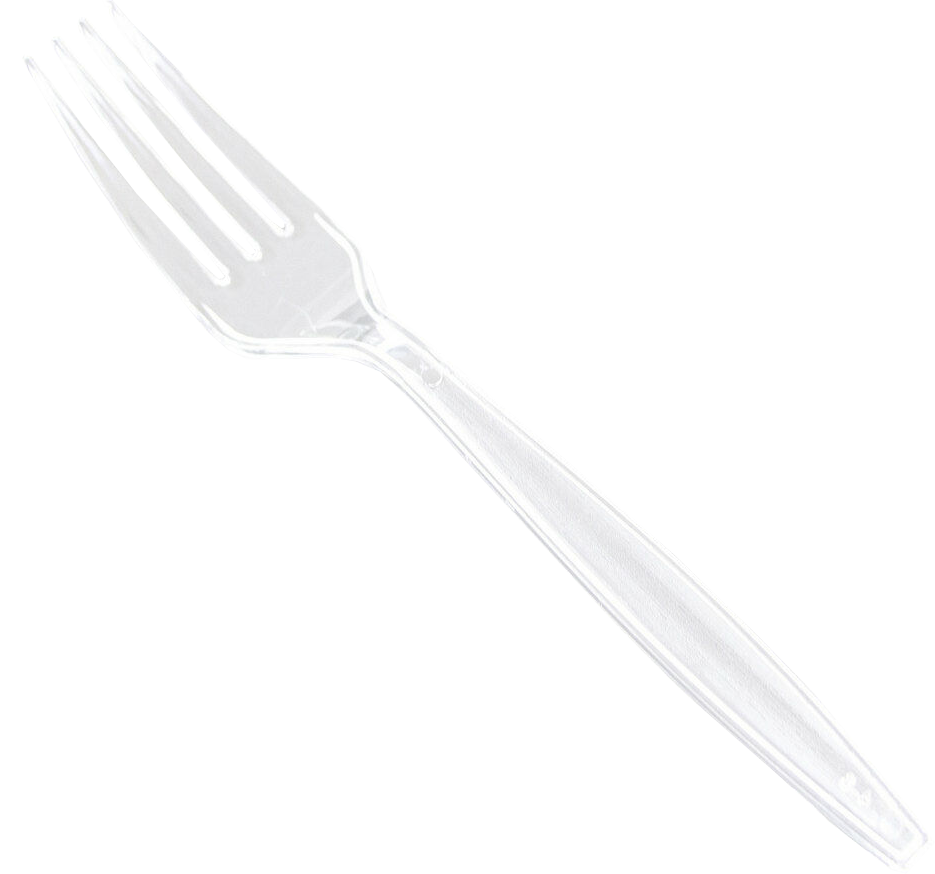 Clear Plastic Forks - 100 Pack