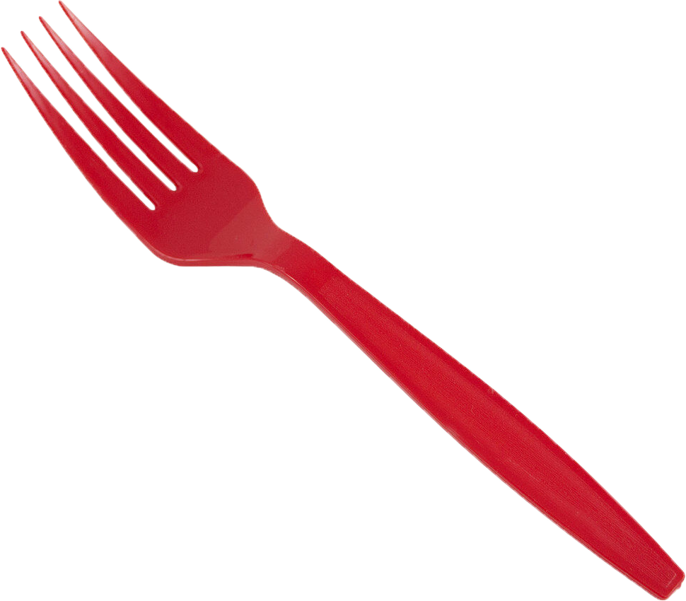 Red Plastic Forks - 100 Pack