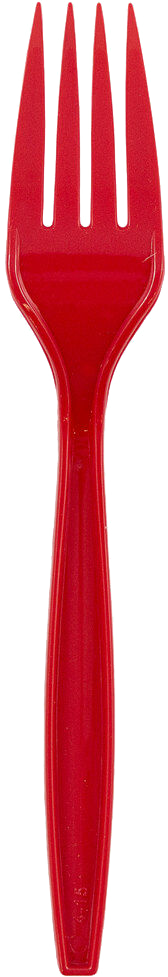 Red Plastic Forks - 100 Pack