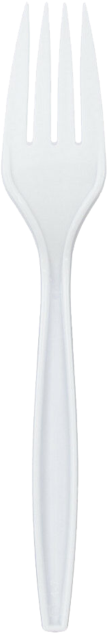 White Plastic Forks - 100 Pack
