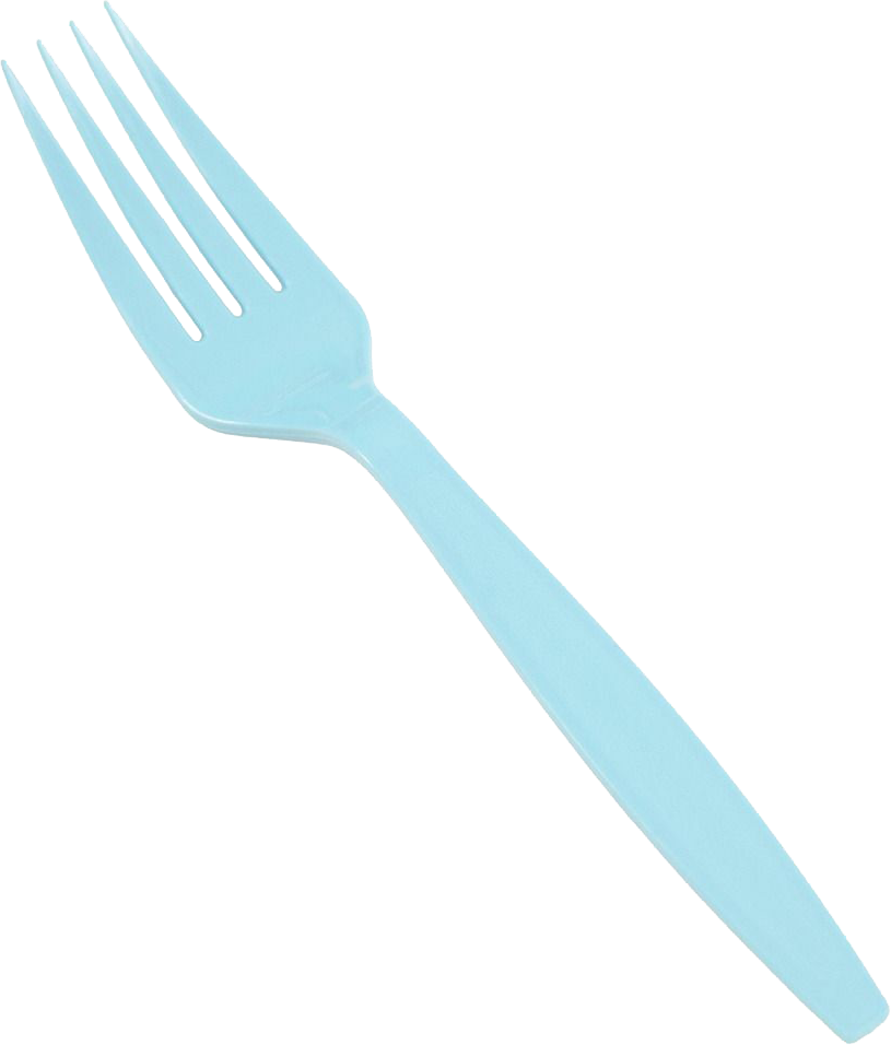 Aqua Blue Plastic Forks - 100 Pack