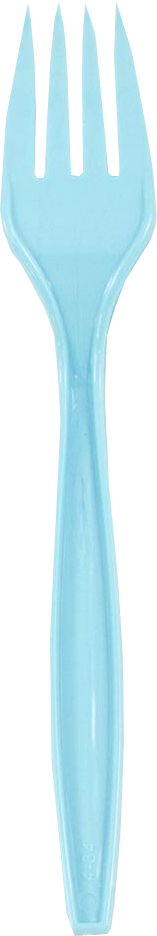 Aqua Blue Plastic Forks - 100 Pack