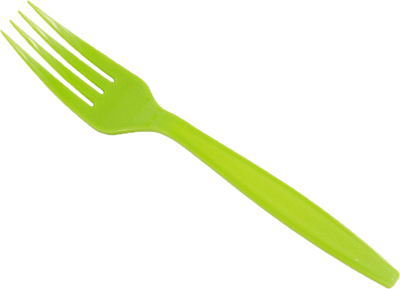 Lime Green Plastic Forks - 100 Pack