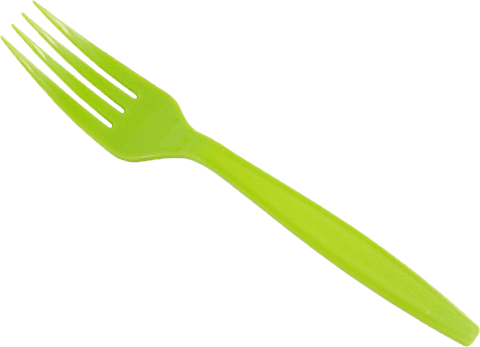 Lime Green Plastic Forks - 100 Pack