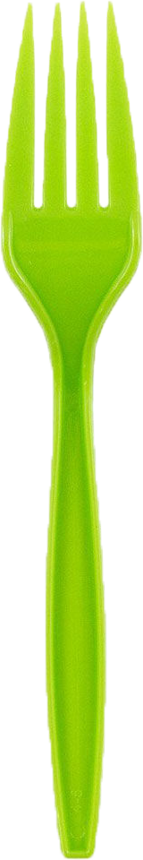 Lime Green Plastic Forks - 100 Pack