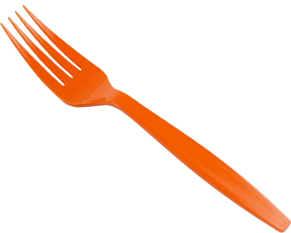 Orange Plastic Forks - 100 Pack