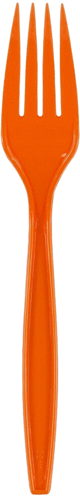 Orange Plastic Forks - 100 Pack