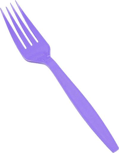 Purple Plastic Forks - 100 Pack