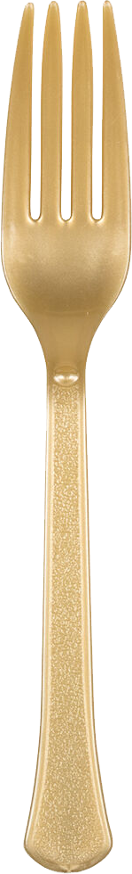 Gold Plastic Forks - 50 Pack