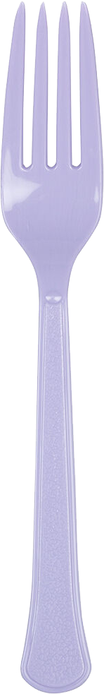 Light Purple Lilac Plastic Forks - 50 Pack