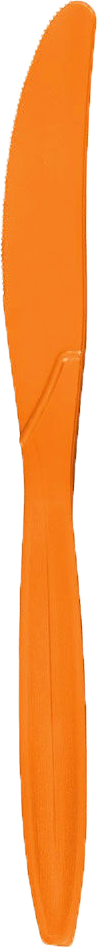Orange Plastic Knives - 100 Pack